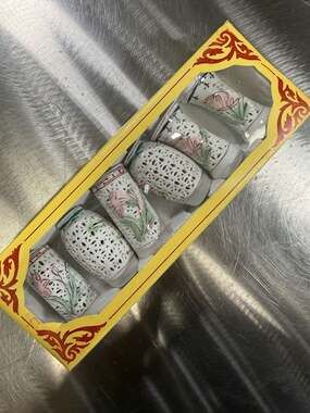 Shantou Decorative Porcelain 2.5 Inch Vases Set of 6